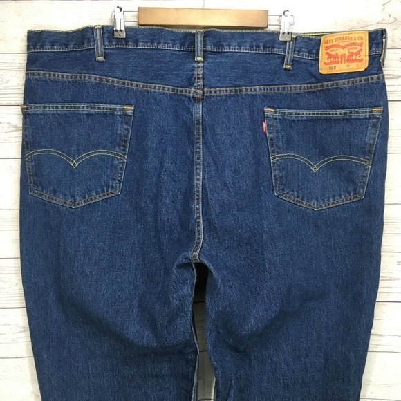 Levis 550 Relaxed Fit Mens Blue Jeans 50x30 Denim Zipper Fly 100% Cotton